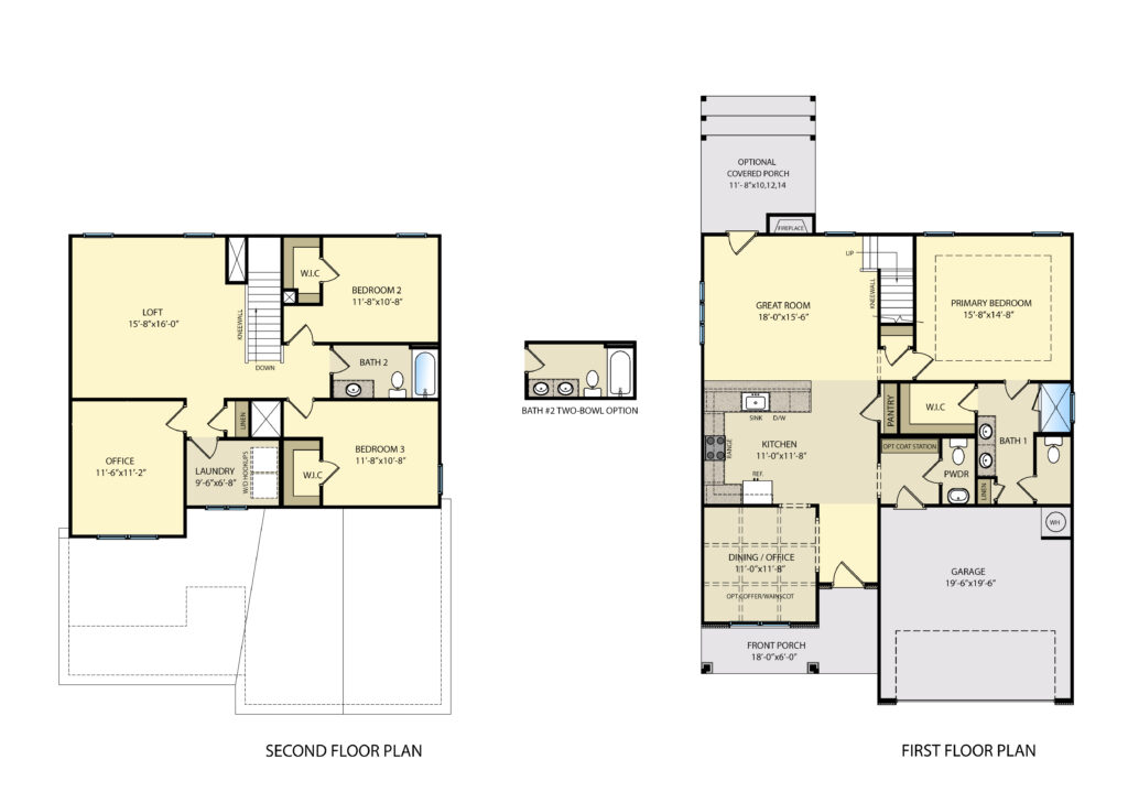 CC 2358-3 First & Second Floor Plan