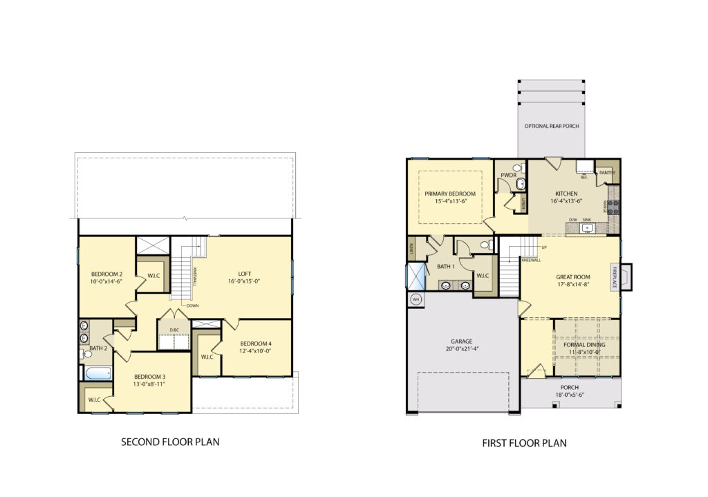 CL2321 First & Second Floor Plan