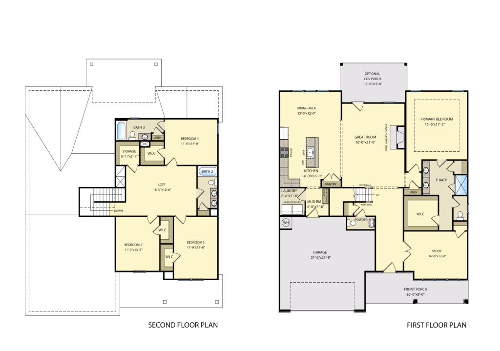CC22927 First & Second Floor Plan